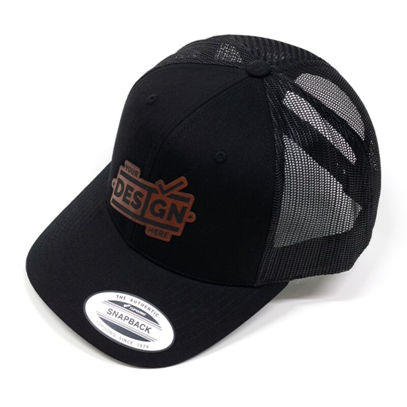 Yupoong Retro Trucker Leather Patch Cap Thumbnail